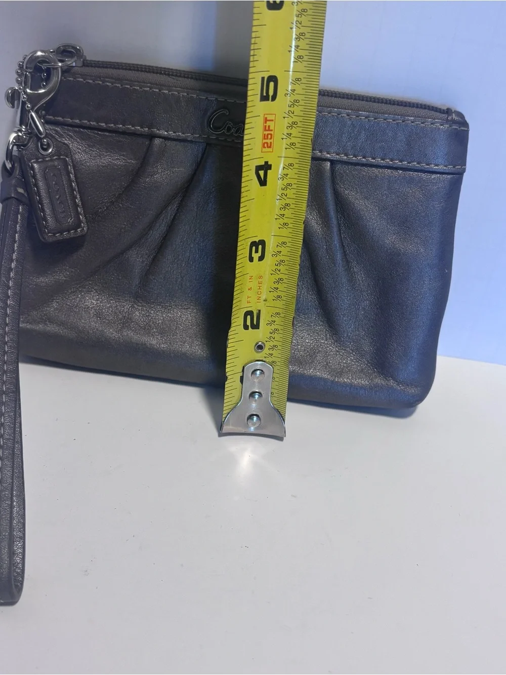 Coach compact leather